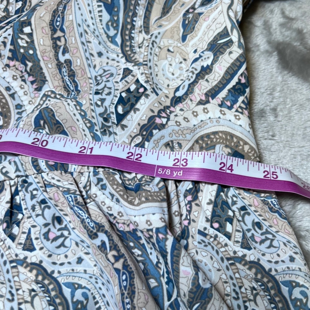 Grace Karma Tiered Dress Womens XL Paisley Long Sleeve Ruffle Collar Bohemian - Picture 12 of 14